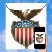 Vintager Patriotismus, Stolzer Adler über amerikan Poster