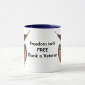 Vintager Patriotismus, Stolzer Adler über amerikan Tasse (Zentrum)