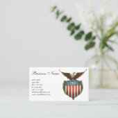 Vintager Patriotismus, Stolzer Adler über amerikan Visitenkarte (Stehend Vorderseite)