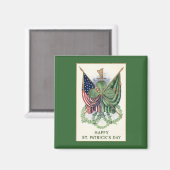 Vintager Pattern St. Patrick's Day Kühlschrankmagn Magnet (Vorderseite/Rückseite)