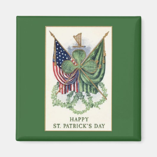 Vintager Pattern St. Patrick's Day Kühlschrankmagn Magnet (Vorne)