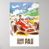 Vintager Pau Grand Prix Poster (Vorne)
