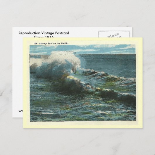 Vintager Pazifik Postkarte (Vorne/Hinten)