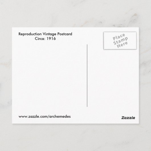 Vintager Pazifik Postkarte (Rückseite)