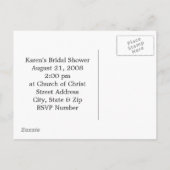 Vintager PC-Einladung in Rosa Einladungspostkarte (Rückseite)