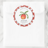 Vintager Peach Jelly Country Stil Runder Aufkleber (Tasche)