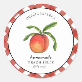 Vintager Peach Jelly Country Stil Runder Aufkleber