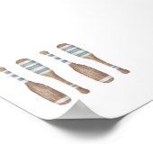 Vintager Pedaldruck in Wasserfarbe Poster (Ecke)