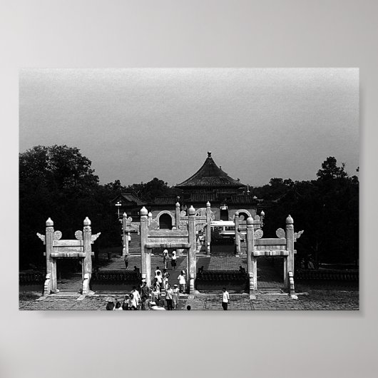 Vintager Pekintempel im Parc de Himmels Poster (Vorne)