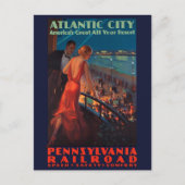 VINTAGER PENNSYLVANIA RAILROAD REISEVERKEHR POSTKARTE (Vorderseite)