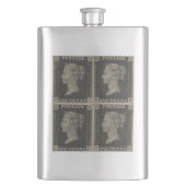 Vintager Penny Black Premium Flask Flachmann (Vorderseite)