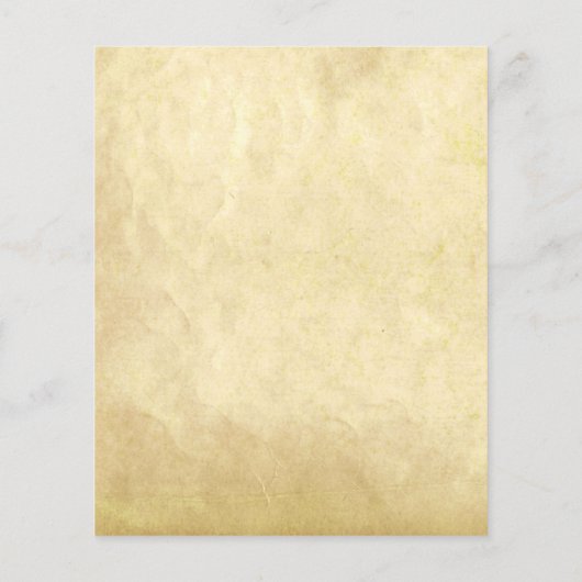 Vintager Pergament-Gedruckter Name Hochzeitsstiftu (Rückseite)