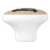 Vintager Perkolator auf dem Rumpf - Schrankknopf Keramikknauf (Seitenansicht)