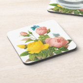 Vintager Perser Gelber Rosentee Rose von Redoute Getränkeuntersetzer (Linke Seite)