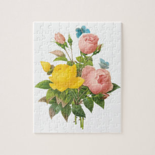 Vintager Perser Gelber Rosentee Rose von Redoute Puzzle
