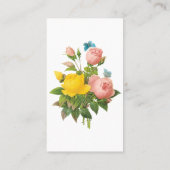 Vintager Perser Gelber Rosentee Rose von Redoute Visitenkarte (Rückseite)