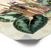 Vintager persischer Kyklamen Poster (Ecke)