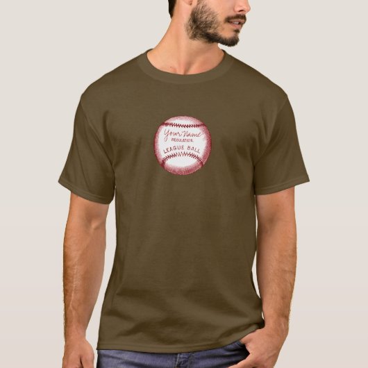 Vintager personalisierter Baseball T-Shirt (Vorderseite)