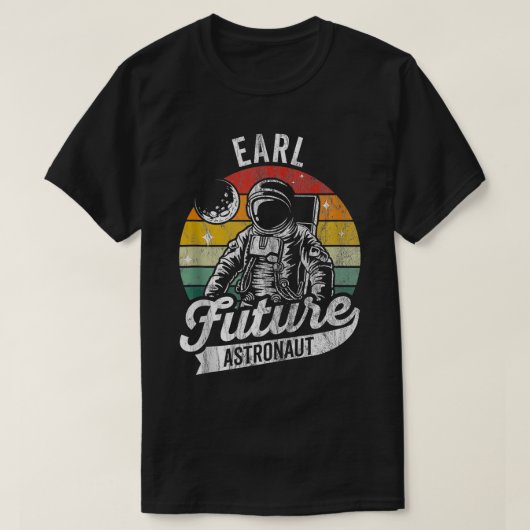 Vintager Personalisierter Earl Future Astronaut Sp T-Shirt (Design vorne)