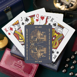 Vintager Personalisierter Eleganzionierungsspass Spielkarten