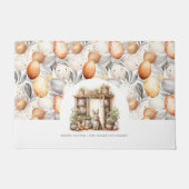 Vintager Personalisierter Familienname Beige Oster Fußmatte (Vorderseite)