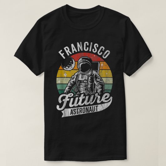 Vintager Personalisierter Francisco Future Astrona T-Shirt (Design vorne)