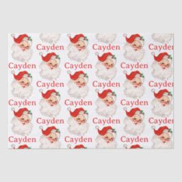 Vintager Personalisierter Name Seidenpapier