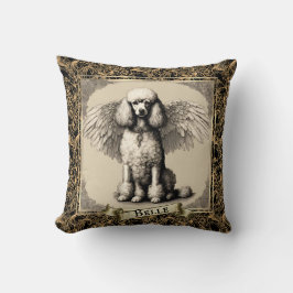 Vintager Personalisierter Poodle Angel Kissen
