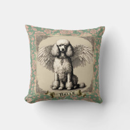 Vintager Personalisierter Poodle Angel Kissen