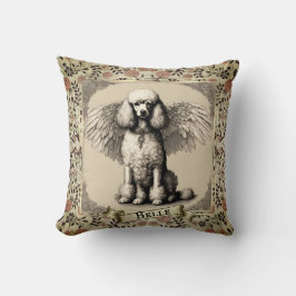 Vintager Personalisierter Poodle Angel Kissen