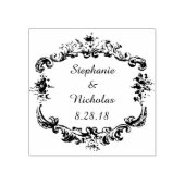 Vintager Personalisierter Textrahmen Gummistempel (Prägung)