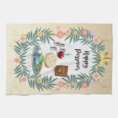 Vintager Pessach Seder Kosher Pesach Dekorativ Geschirrtuch (Horizontal)