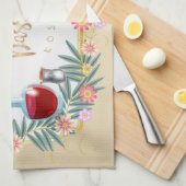 Vintager Pessach Seder Kosher Pesach Dekorativ Geschirrtuch (Viertel Falte)