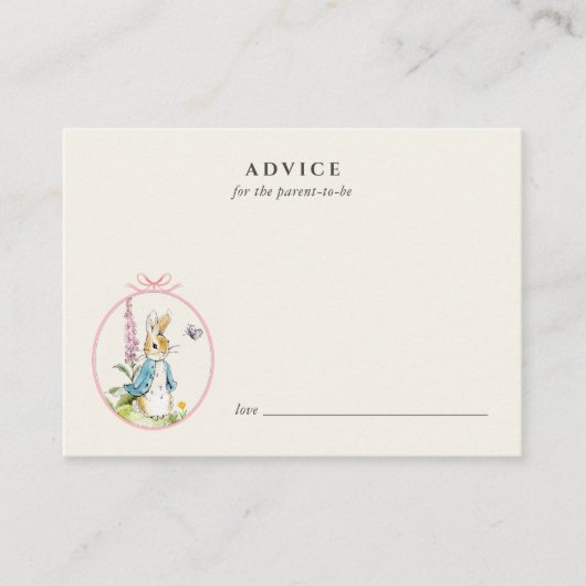 Vintager Peter Kaninchenbeirat für kleine Mädchen Hinweiskarte (Vorderseite)