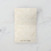 Vintager Pfau 1 mit Monogramm AnfangsNotecard - K (Innenseite)