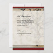 Vintager Pfau 6 - Einladung zur Hochzeit (Rückseite)