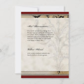 Vintager Pfau 6 - Einladung zur Hochzeit (Rückseite)