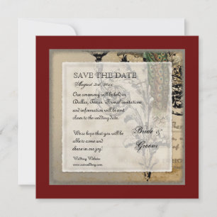 Vintager Pfau 6 - Save the Date