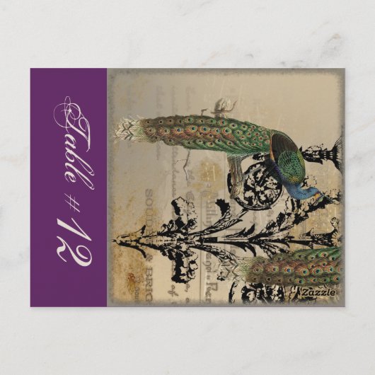 Vintager Pfau 6, Tischnummer (Rückseite)