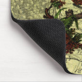 Vintager Pfau auf Niederlassungs-Kleid und Mousepad (Ecke)