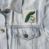 Vintager Pfau Button (Beispiel)