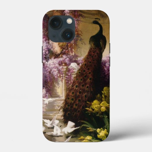 Vintager Pfau Case-Mate iPhone Hülle (Rückseite)