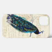 Vintager Pfau Case-Mate iPhone Hülle (Rückseite (Horizontal))