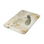 Vintager Pfau der französischen Lilie im Jugendsti Badematte (Schrägansicht)