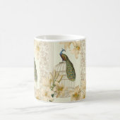 Vintager Pfau der französischen Lilie im Jugendsti Kaffeetasse (Mittel)