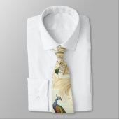 Vintager Pfau der französischen Lilie im Jugendsti Krawatte (Gebunden)