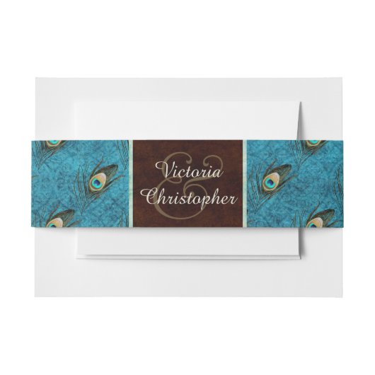 Vintager Pfau Einladungsbanderole (Vorderseite Beispiel)