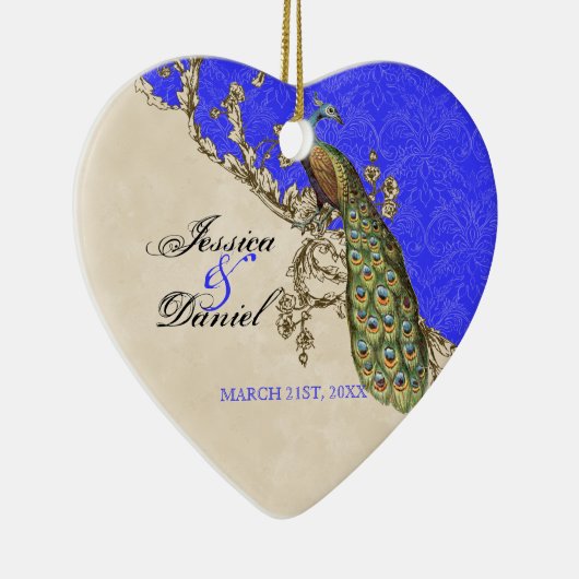 Vintager Pfau & Etchings Weihnachtsschmuck (Rechts)