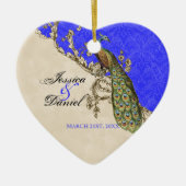 Vintager Pfau & Etchings Weihnachtsschmuck (Vorne)