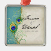 Vintager Pfau & Etchings Weihnachtsschmuck (Vorne)